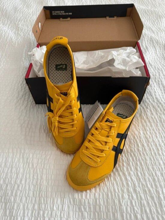 Men’s Onitsuka Tiger Mexico 66 Yellow Black Retro Sneakers Athletic Shoes main image 6